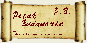 Petak Budanović vizit kartica